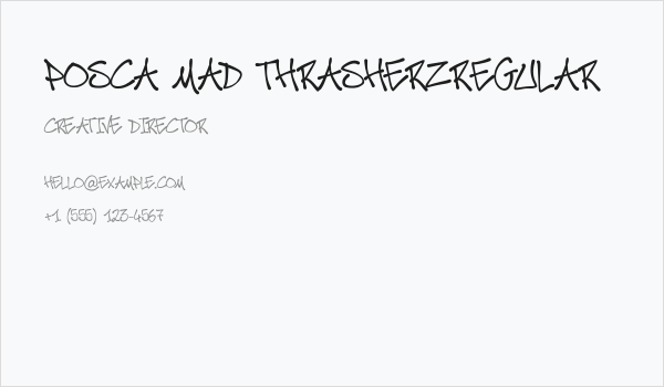 Posca Mad ThrasherzRegular Business Card