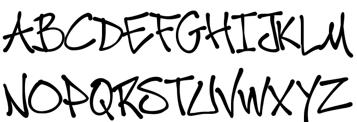 Posca Mad ThrasherzRegular Schriftart Kleinbuchstaben