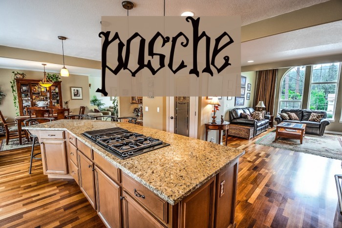 Posche Font examples