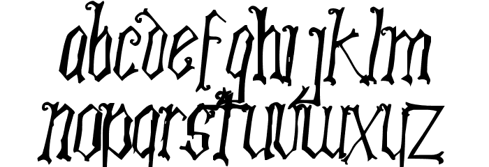 Posche Font LOWERCASE