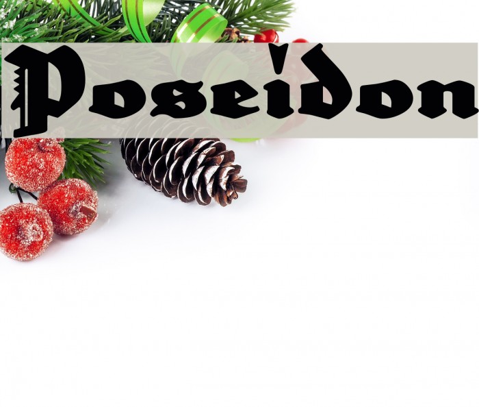 Poseidon Font examples