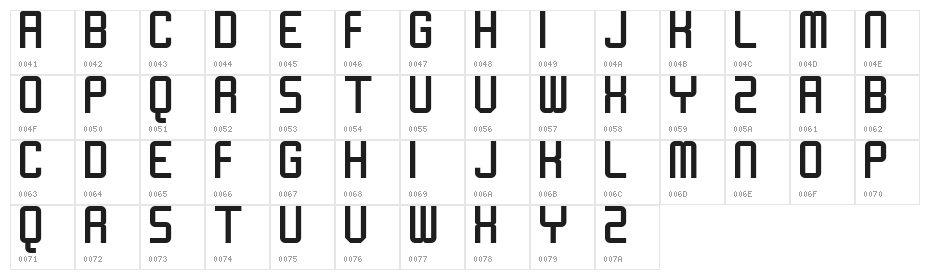 Poseidonia Regular Character Map