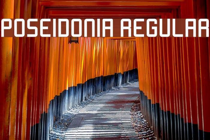 Poseidonia Regular Font examples