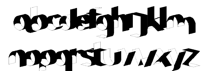 Poser Regular Font LOWERCASE