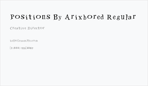 Positions By Arixbored Regular Business Card