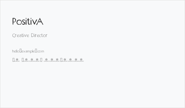 PositivA Business Card