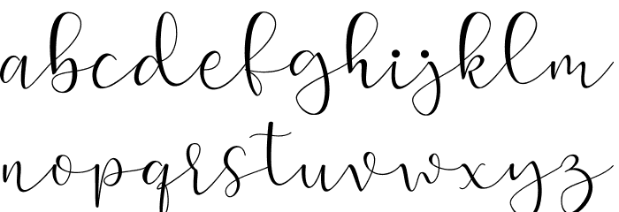 Positive-Attitude Font LOWERCASE