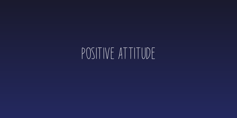 Positive Attitude Social Header