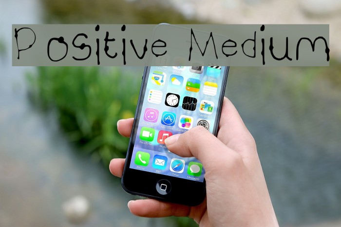 Positive Medium Font examples