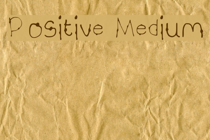 Positive Medium Font examples