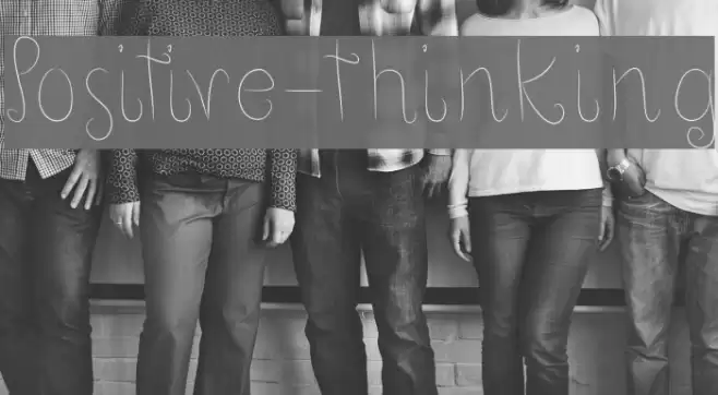 Positive-thinking Font examples