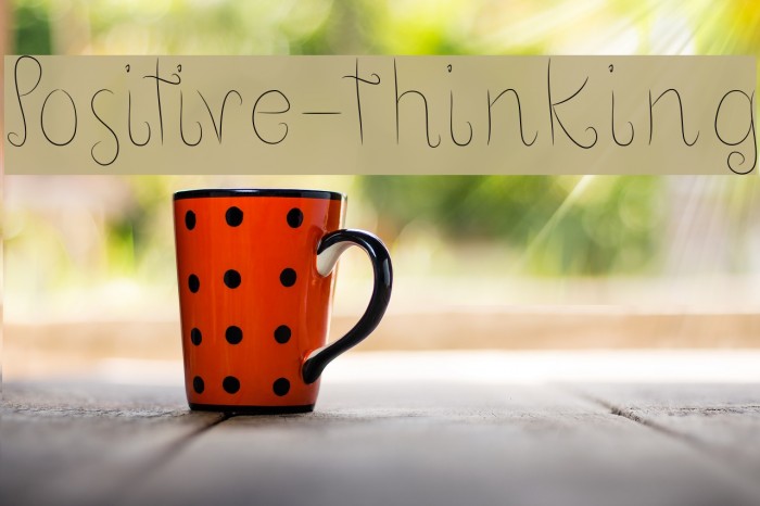 Positive-thinking Font examples