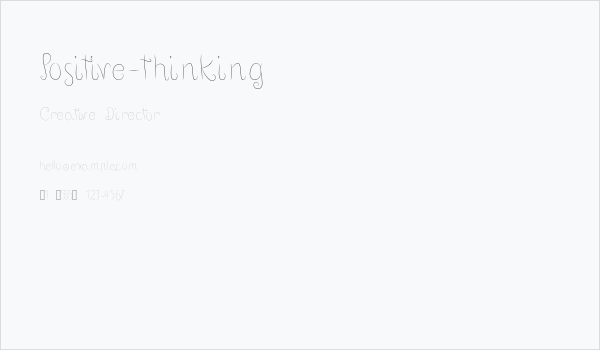 Positive-thinking Business Card