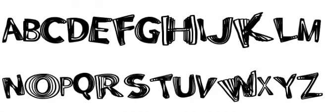 PositiveWarp Font Litere mari