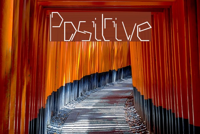 Positive Font examples