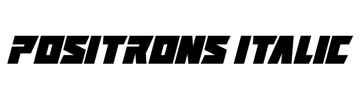 Positrons Italic Caratteri