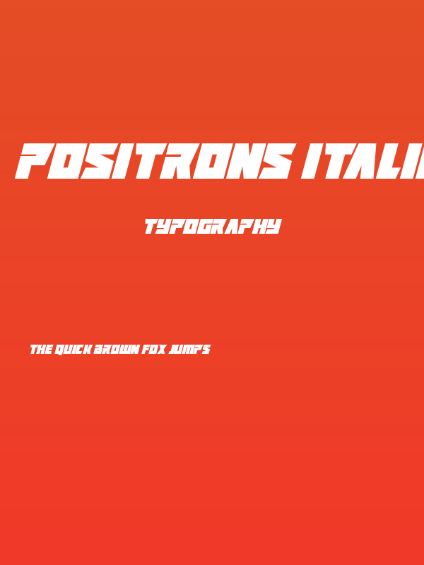 Positrons Italic Poster