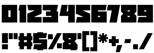 Positrons Font OTHER CHARS