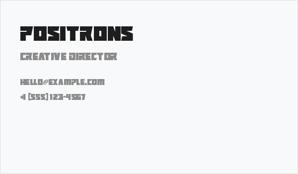Positrons Business Card