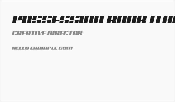 Possession Book Italic Business Card