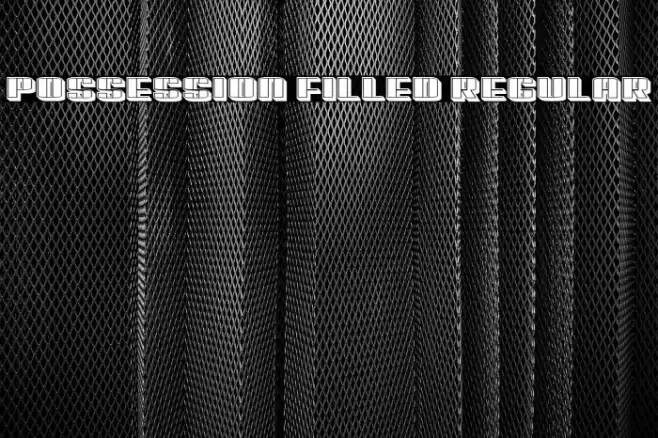 Possession Filled Regular Font examples