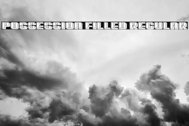 Possession Filled Regular Font examples