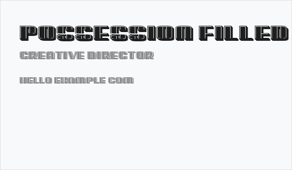 Possession Filled Regular Business Card