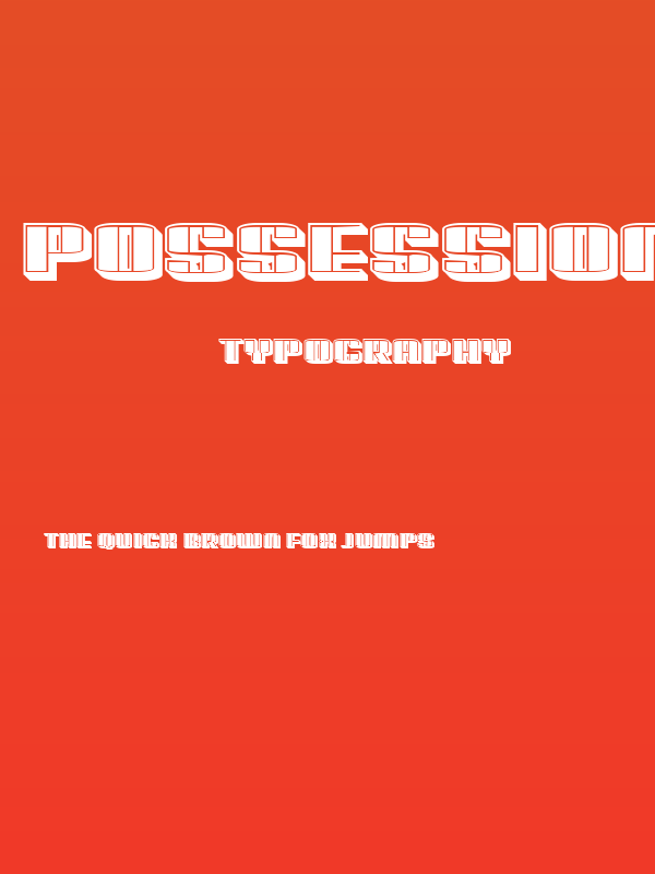 Possession Filled Regular Poster