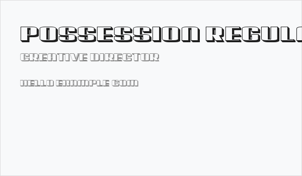 Possession Regular Business Card