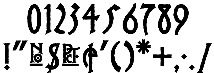 PossumSaltareNF Font OTHER CHARS