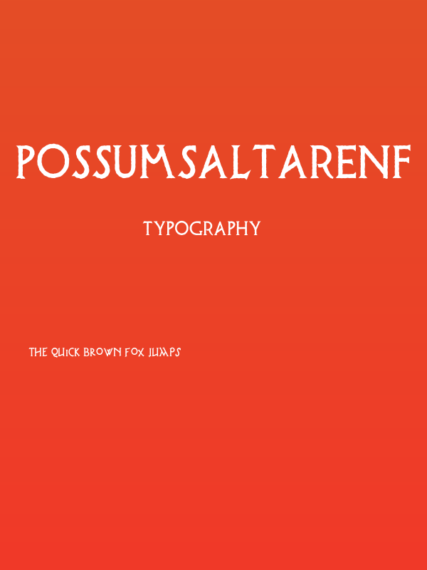 PossumSaltareNF Poster