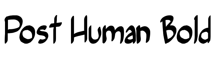 Post Human Bold  Frei Schriftart Herunterladen