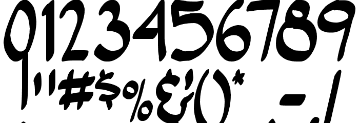 Post Human Bold Font OTHER CHARS