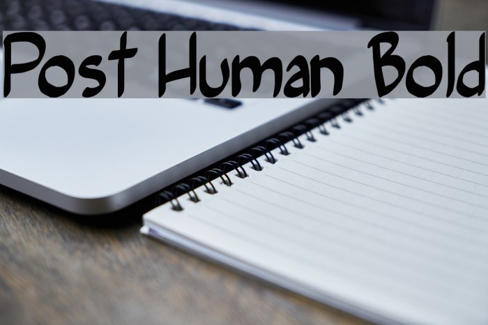 Post Human Bold Font examples