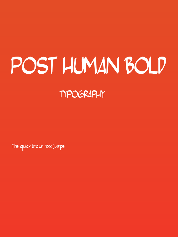 Post Human Bold Poster
