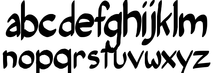 Post Human Bold Font LOWERCASE