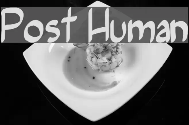 Post Human Font examples