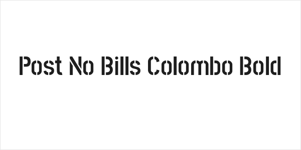Post No Bills Colombo Bold Logo