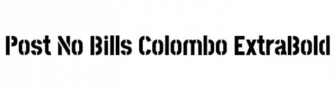 Post No Bills Colombo ExtraBold  baixar fontes gratis