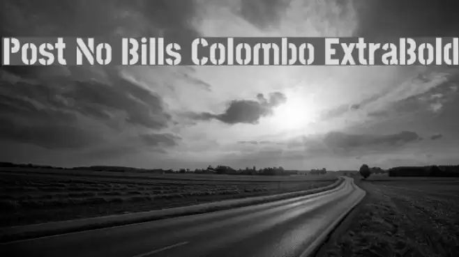 Post No Bills Colombo ExtraBold Font examples