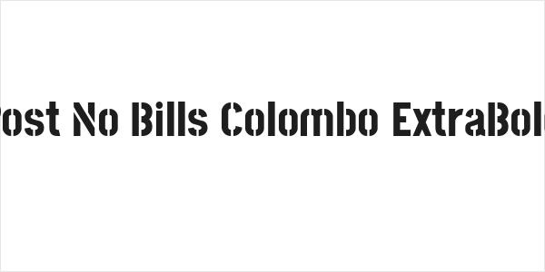Post No Bills Colombo ExtraBold Logo