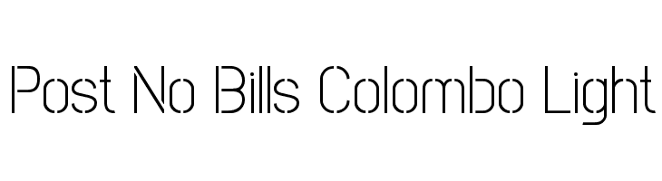 Post No Bills Colombo Light  Скачать бесплатные шрифты