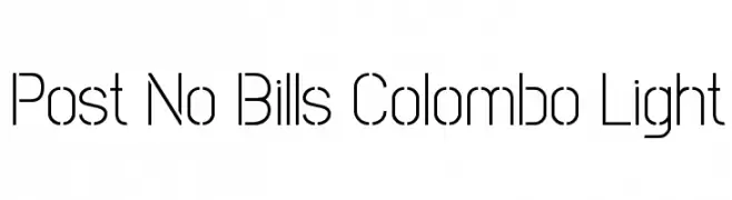 Post No Bills Colombo Light  font caratteri gratis