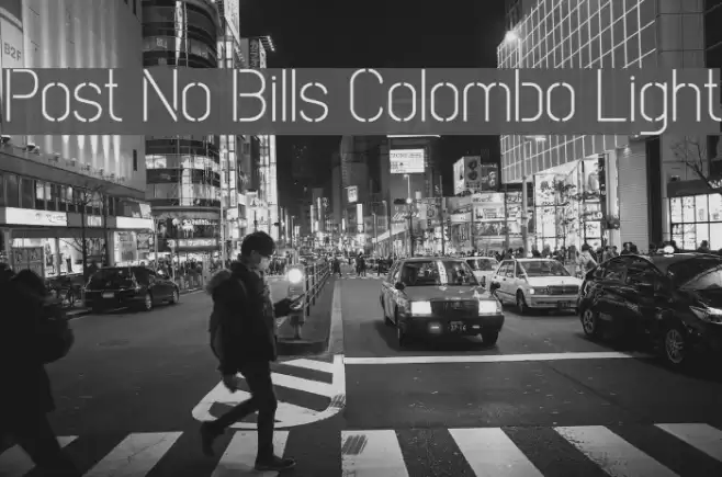 Post No Bills Colombo Light Font examples