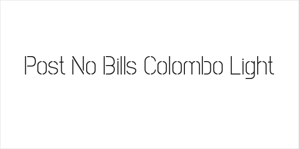 Post No Bills Colombo Light Logo
