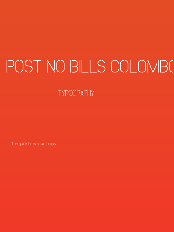 Post No Bills Colombo Light Poster