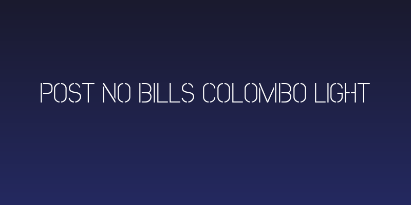 Post No Bills Colombo Light Social Header