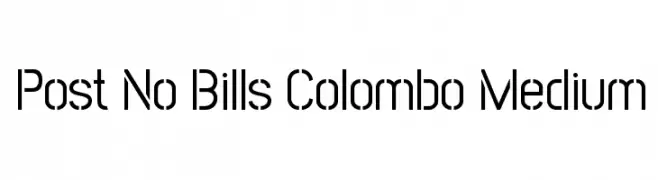 Post No Bills Colombo Medium  Frei Schriftart Herunterladen