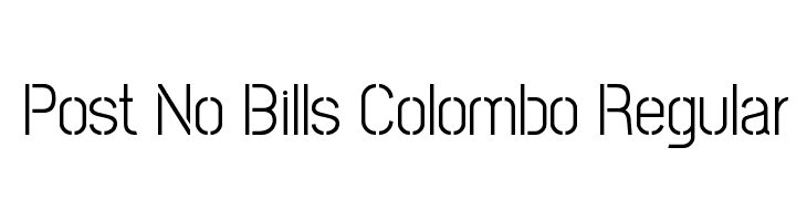 Post No Bills Colombo Regular  フリーフォントのダウンロード