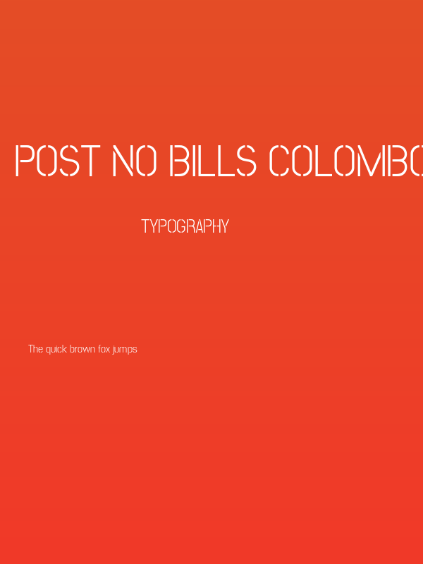 Post No Bills Colombo Regular Poster